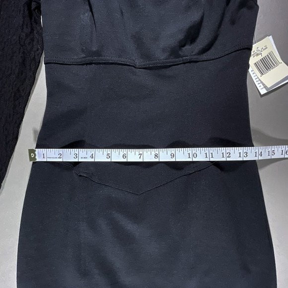 NWT Guess Off The Shoulder‎ Little Black Dress One Sleeve Juniors Size 7 - Picture 11 of 14